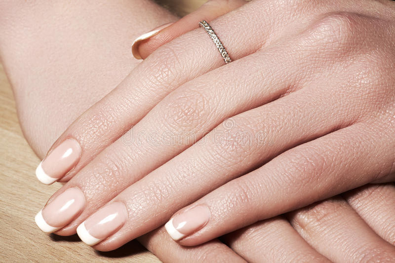 Beautiful Natural Nails
 Nails With Perfect French Manicure Care For Female Hands