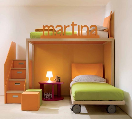 Bedroom Designs For Kids Children
 Cool and Ergonomic Bedroom Ideas for Two Children by