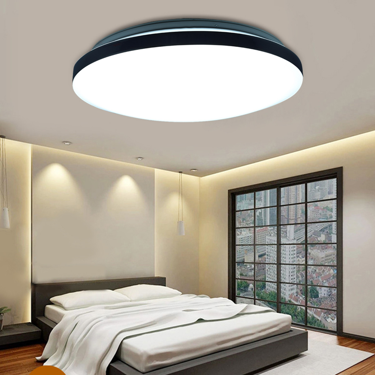 Bedroom Flush Mount Light
 18W Round LED Ceiling Light Fixture Lighting Flush Mount