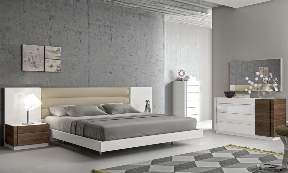 Bedroom Set Modern
 Fashionable Leather Modern Design Bed Set with Long Panels