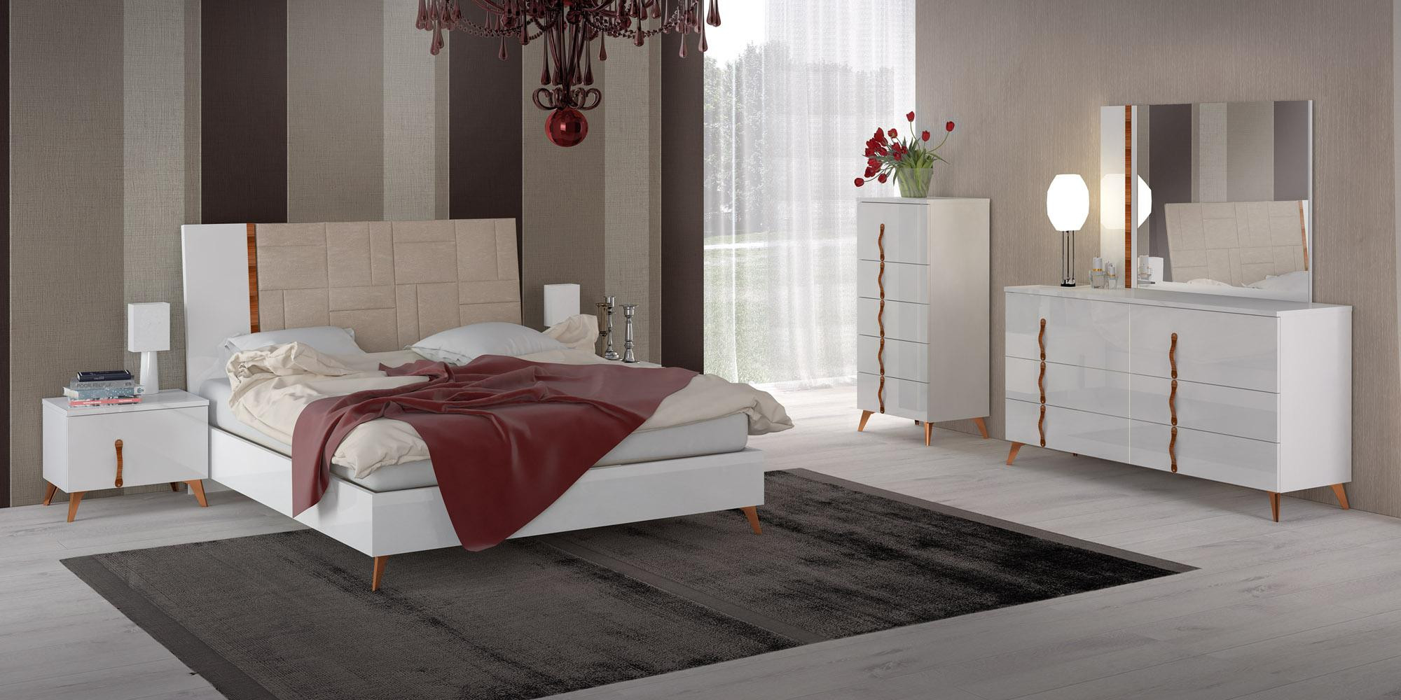 Bedroom Set Modern
 Made in Italy Leather Elite Modern Bedroom Sets with Extra