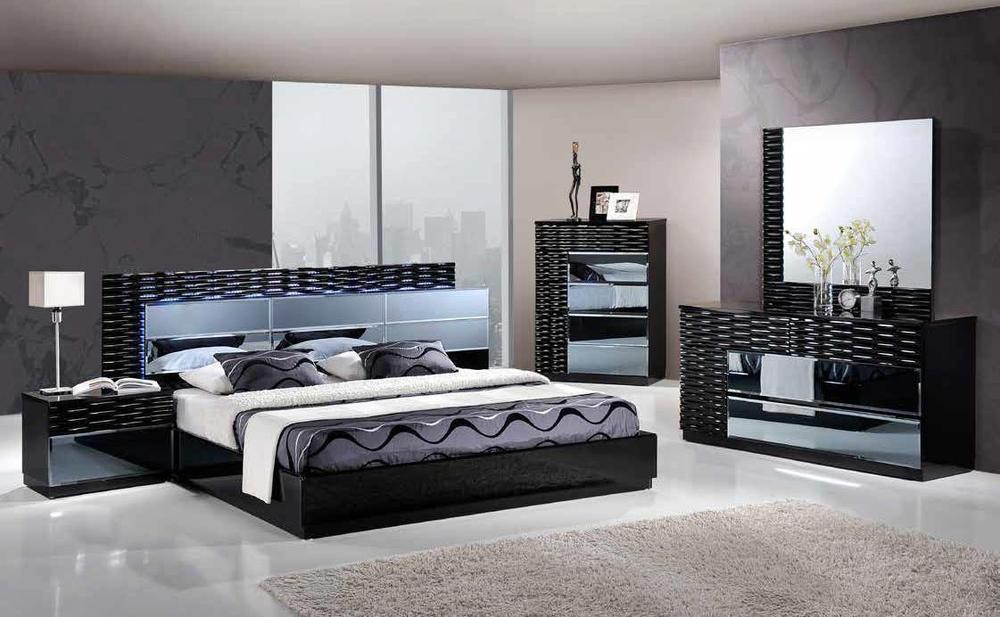 Bedroom Set Modern
 MANHATTAN KING SIZE MODERN BLACK BEDROOM SET 5PC GLOBAL