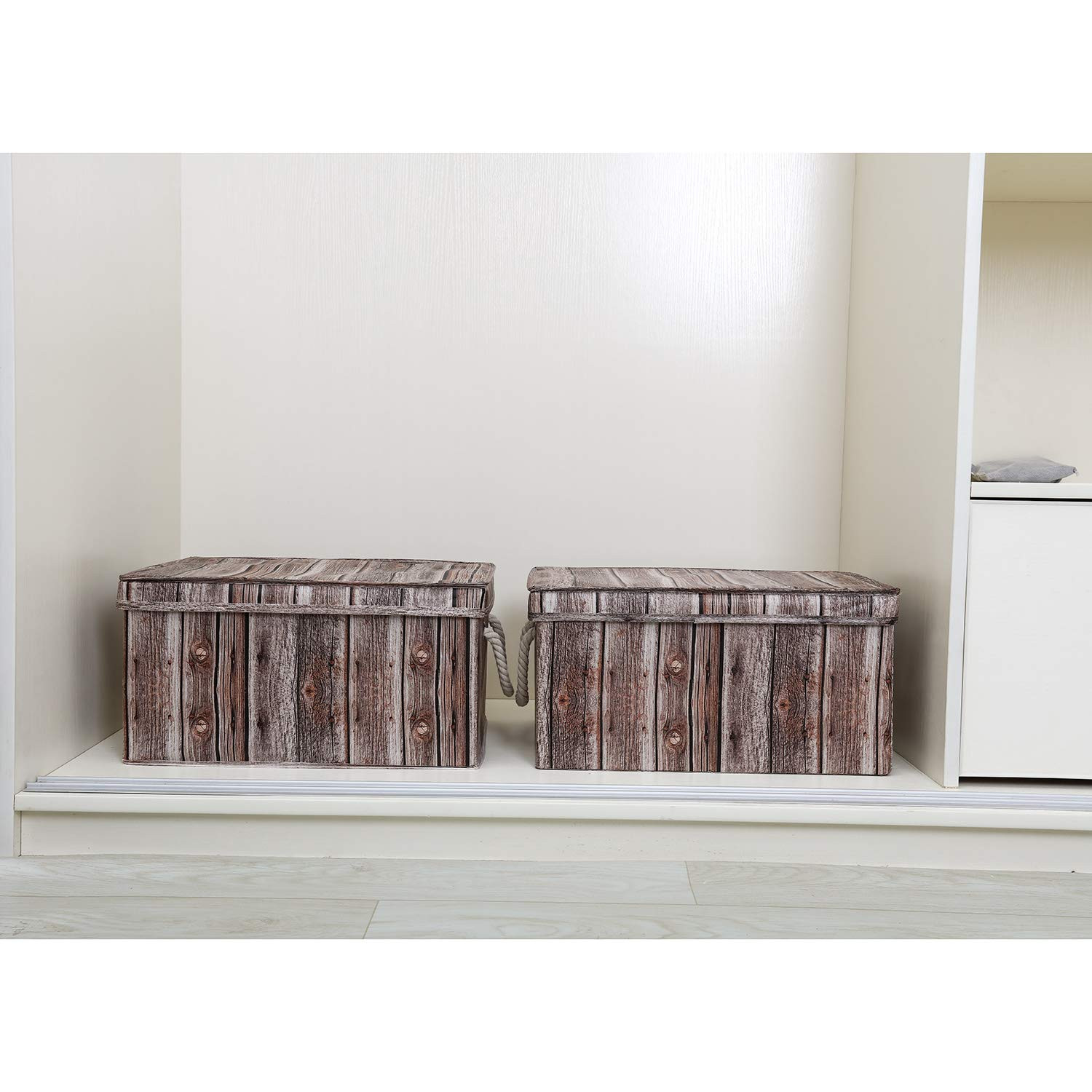 Bedroom Storage Bins
 MaidMAX Basket Fabric Storage Bins with Lids & Handles