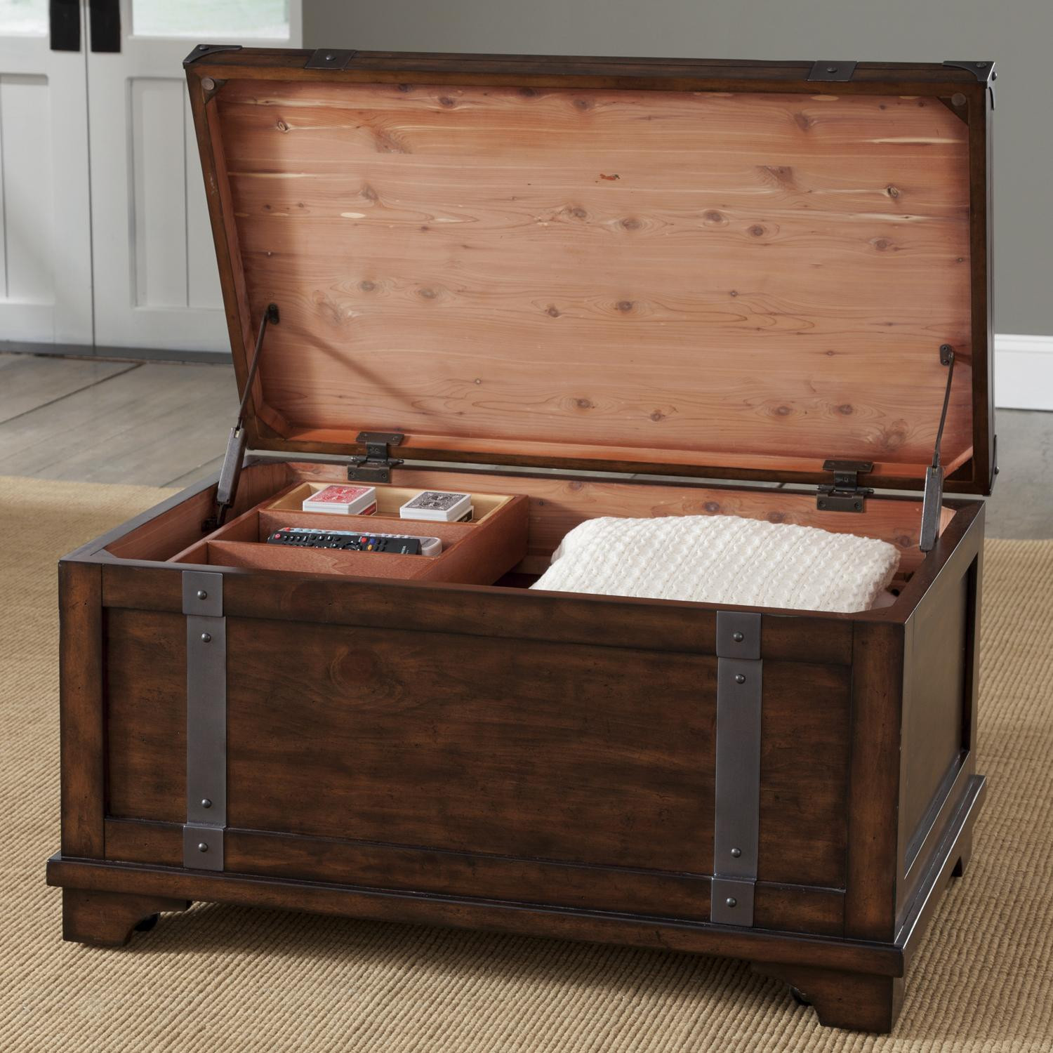 Bedroom Storage Trunk
 Aspen Skies Industrial Casual Storage Trunk with Removable
