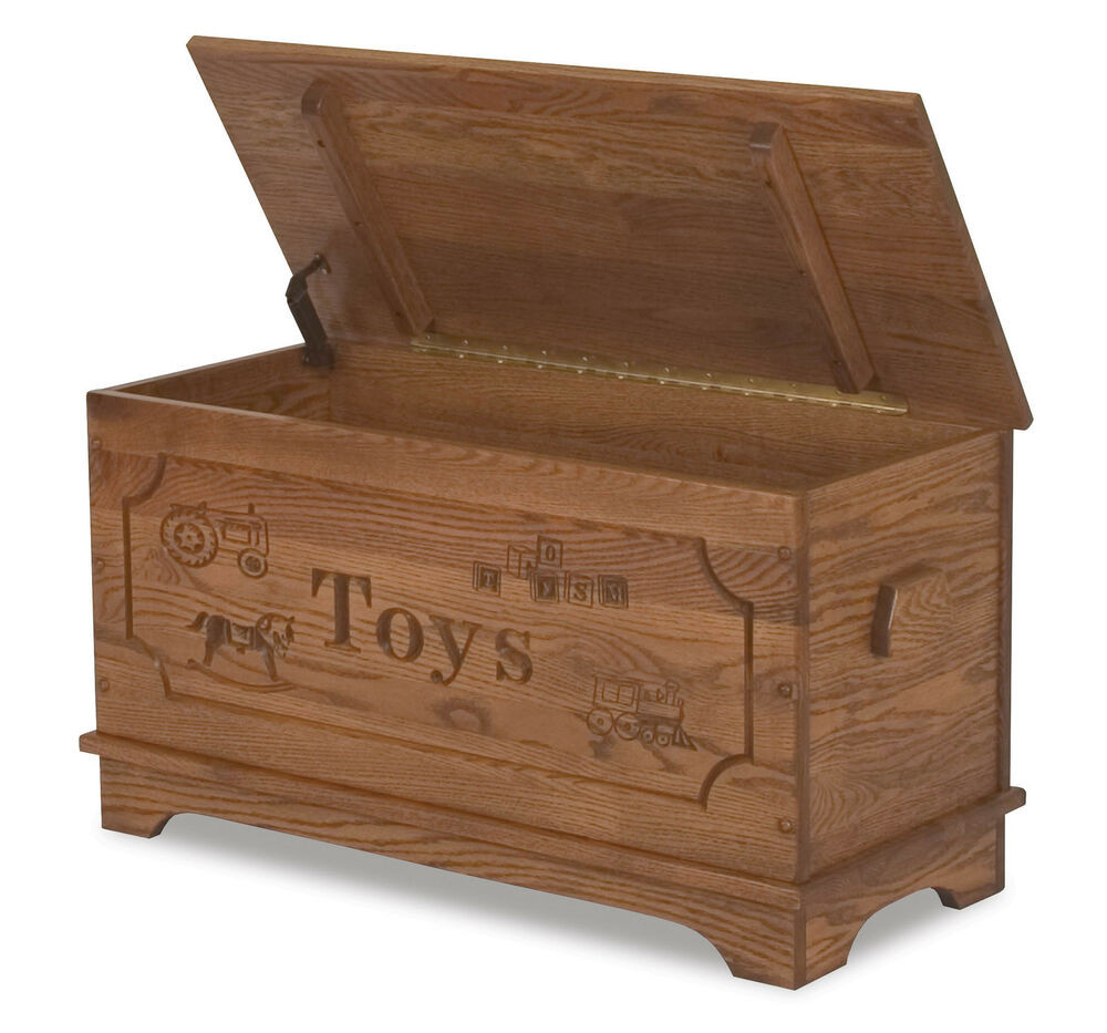 Bedroom Storage Trunk
 Amish Toy Box Storage Chest Blanket Box Trunk Wooden Wood