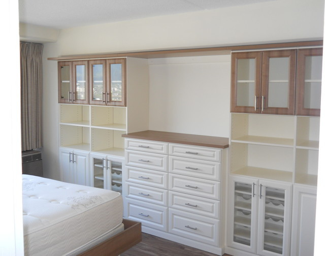 Bedroom Storage Units
 Kapiolani Condo Platform Bed & Wall Unit Traditional