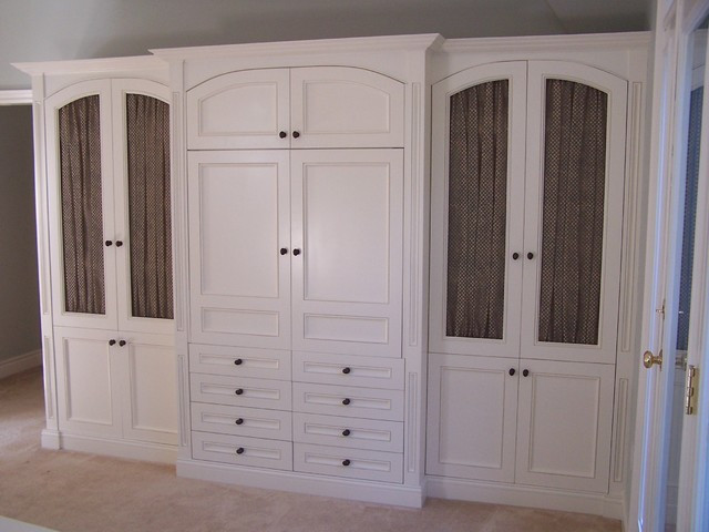 Bedroom Wall Storage Cabinets
 Wall Units and Fireplaces Traditional Bedroom