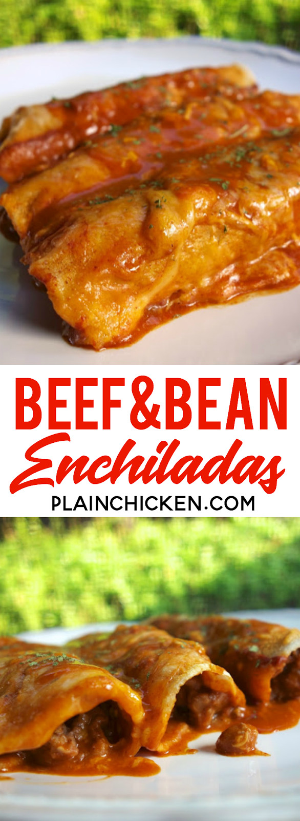 Beef And Bean Enchiladas
 Beef and Bean Enchiladas