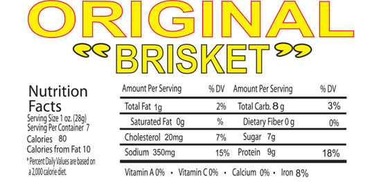 Beef Brisket Nutrition
 Products