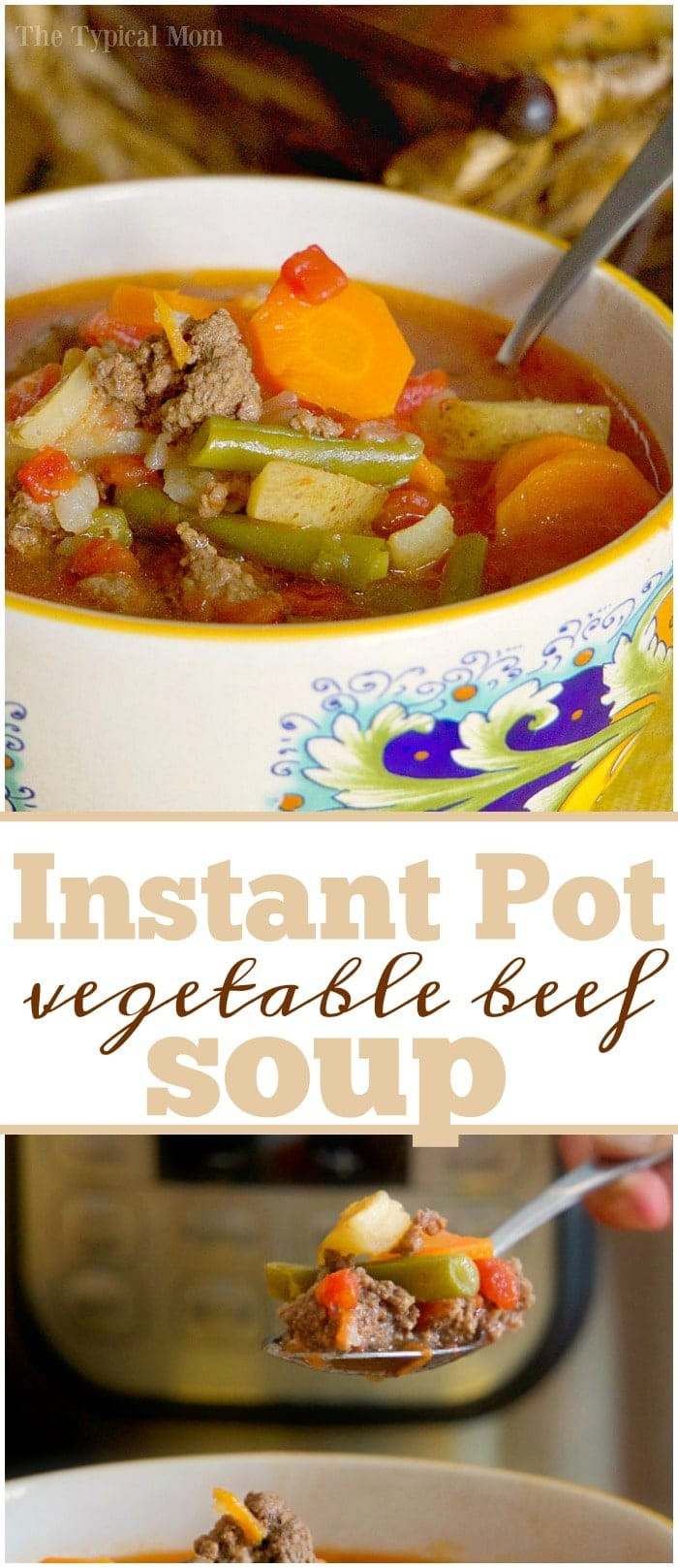 Beef Soup Instant Pot
 Best Instant Pot Ve able Beef Soup Ground Beef or