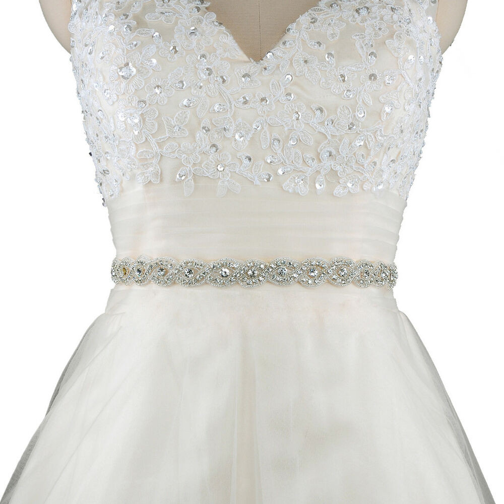 Belt For Wedding Dress
 Gorgeous Crystal Waist Belt Wedding Dress Belt Bride