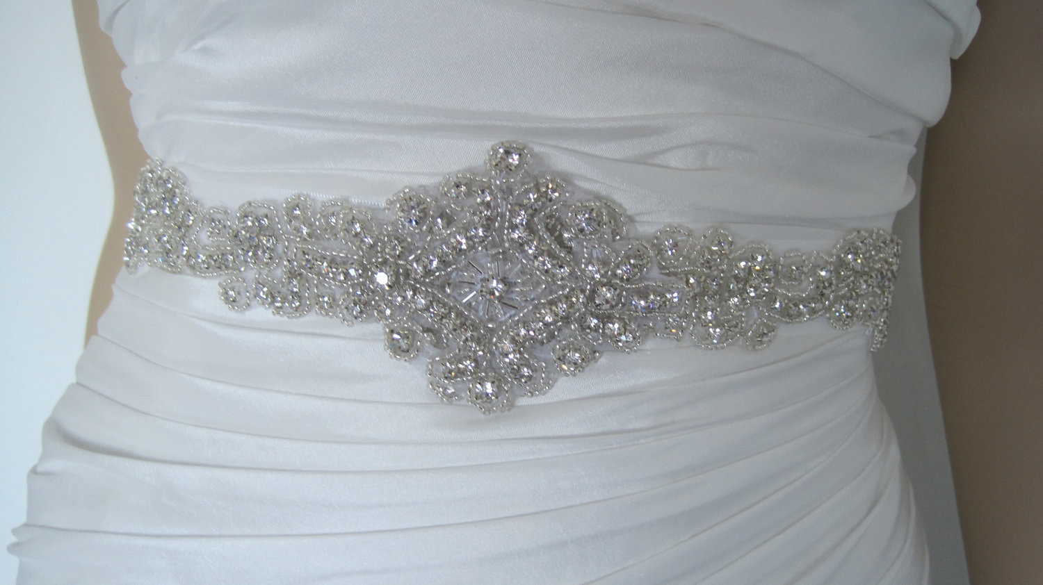 Belt For Wedding Dress
 Crystal Wedding dress belt sash belt rhinestone by BridalStar