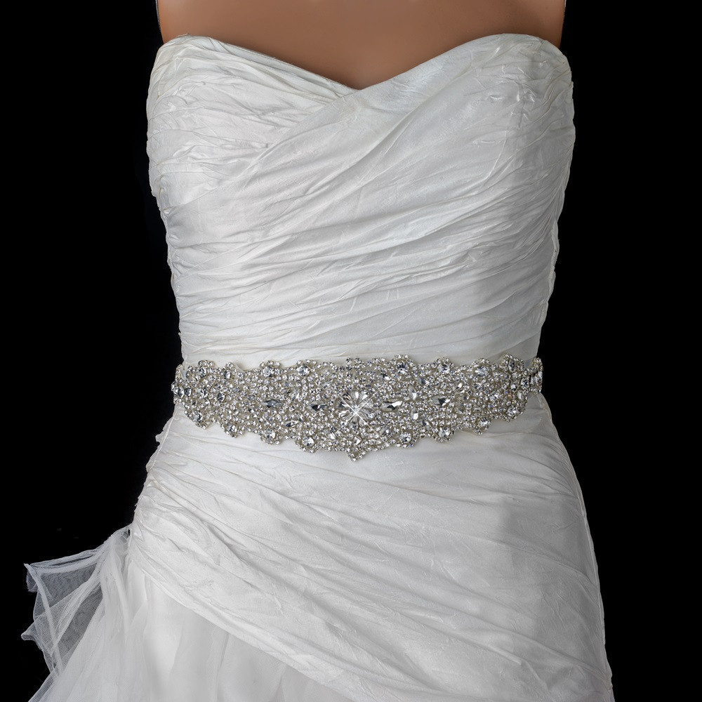 Belt For Wedding Dress
 Rhinestone Crystal Bridal Belt 315 Sash White or Ivory