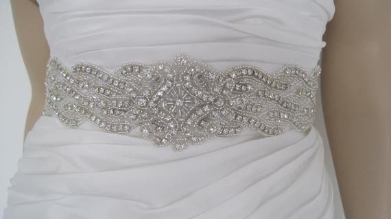 Belt For Wedding Dress
 Wedding dress sash belt rhinestone black white gold ivory