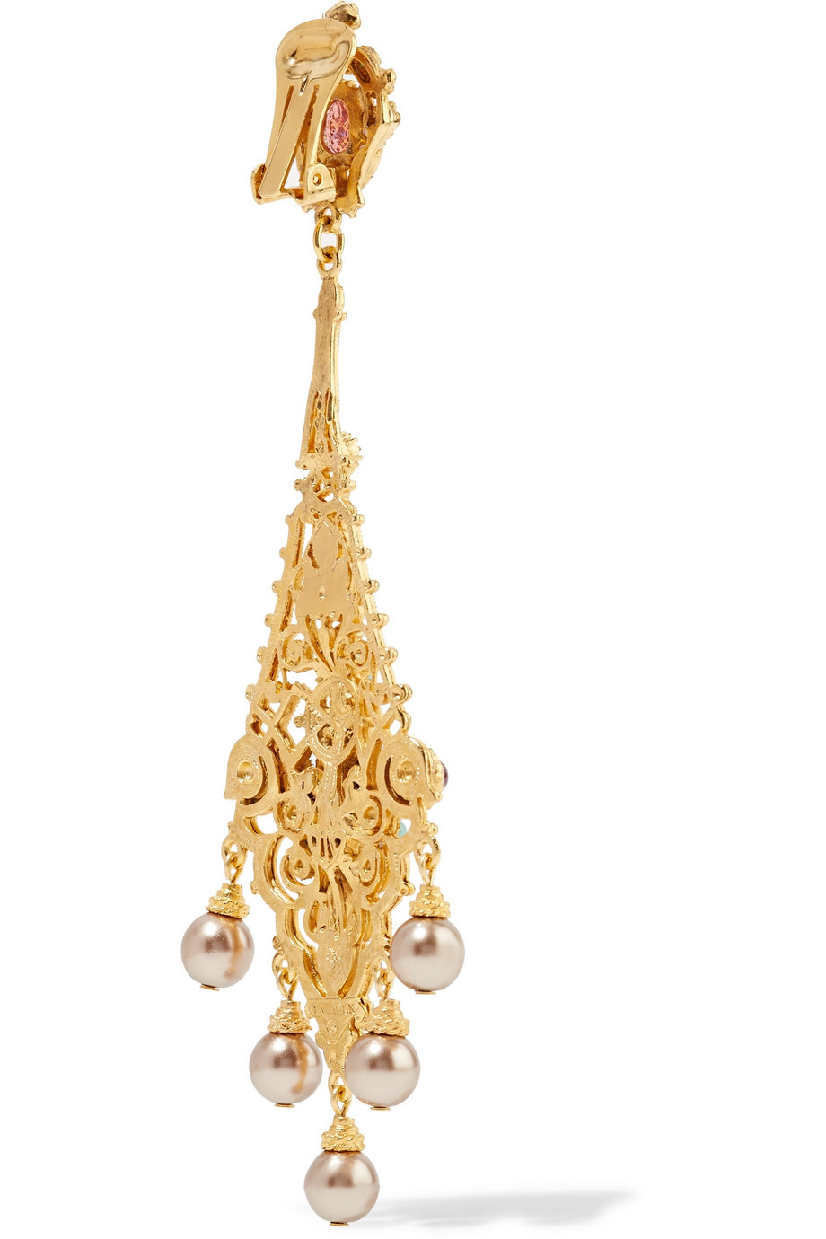 Ben Amun Earrings
 Gold plated stone clip earrings Ben Amun UK