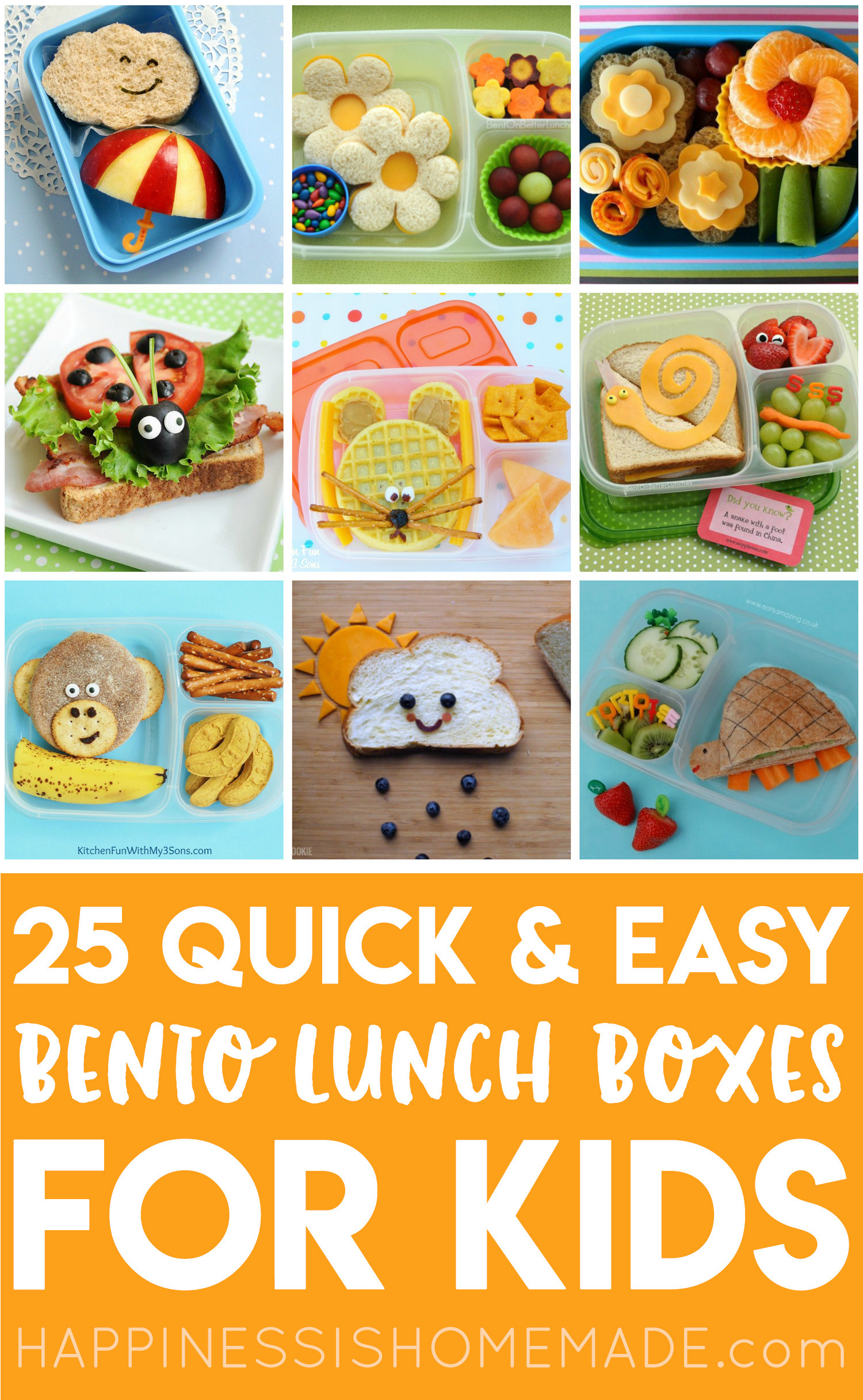Bento Box Recipes For Kids
 25 School Lunch Ideas for Kids Happiness is Homemade