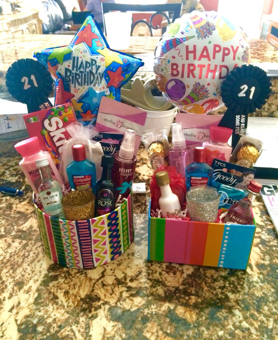 Best 21st Birthday Gifts
 21st birthday t for girls With sparkly shot glasses