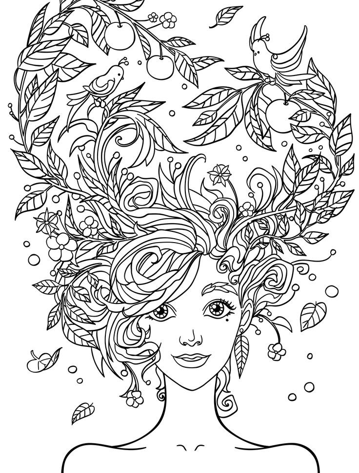 Best Adult Coloring Pages
 10 Crazy Hair Adult Coloring Pages