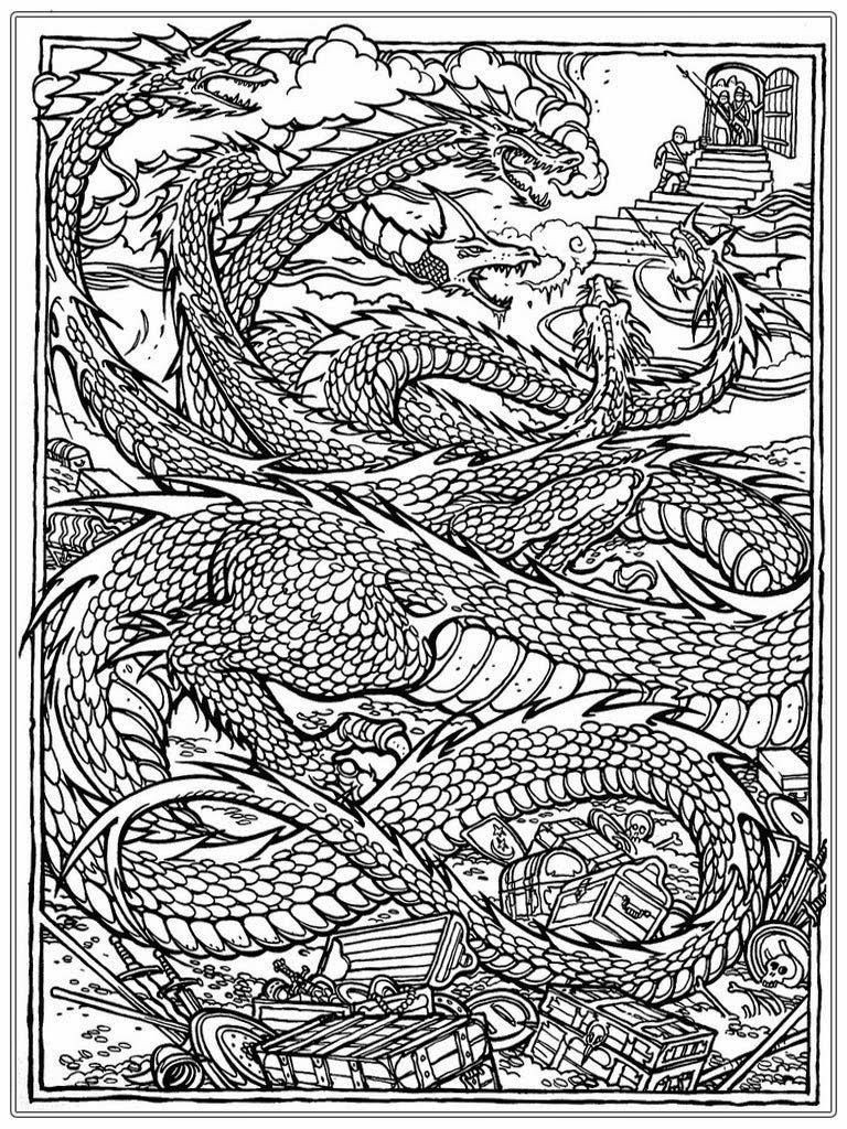 Best Adult Coloring Pages
 Dragon Coloring Pages for Adults