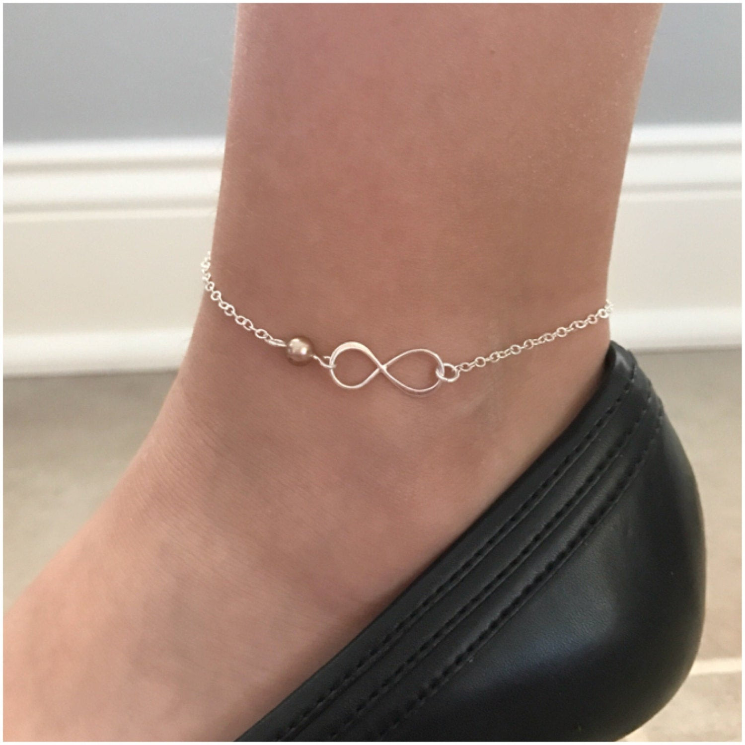 Best Friend Anklet
 Gold Pearl Infinity Anklet Best Friend Anklet Infinite