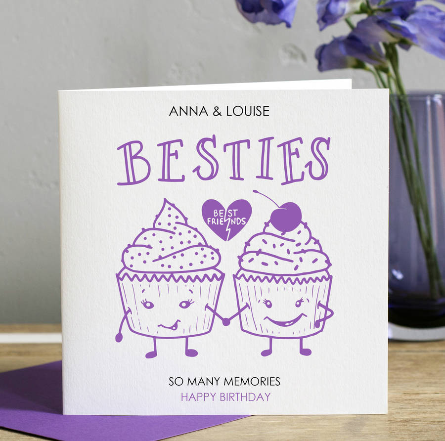 Best Friend Birthday Cards
 best friend birthday card besties by lisa marie designs