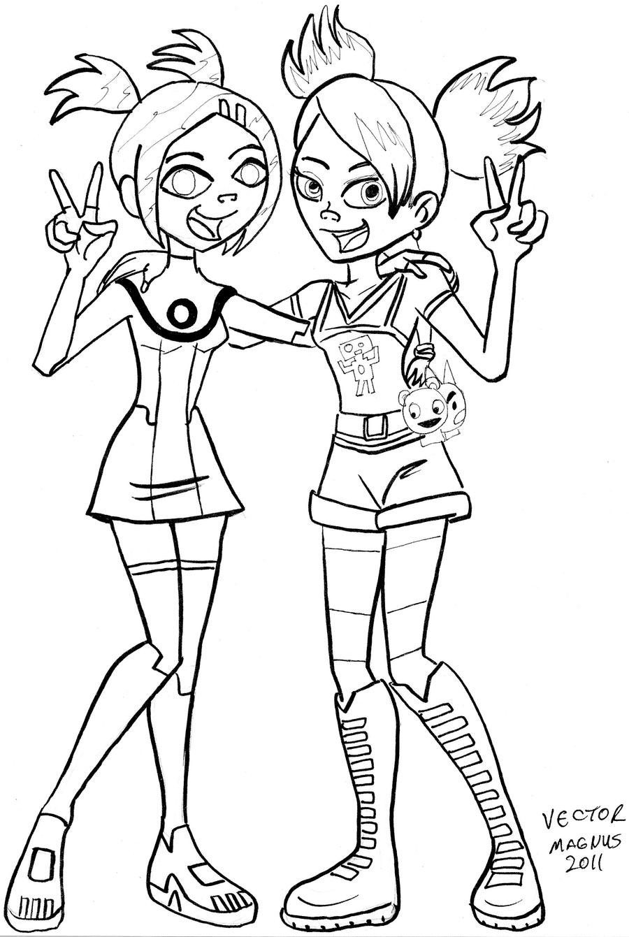Best Friend Coloring Pages For Girls
 Sari and Miko Best Friends Forever by VectorMagnus2011