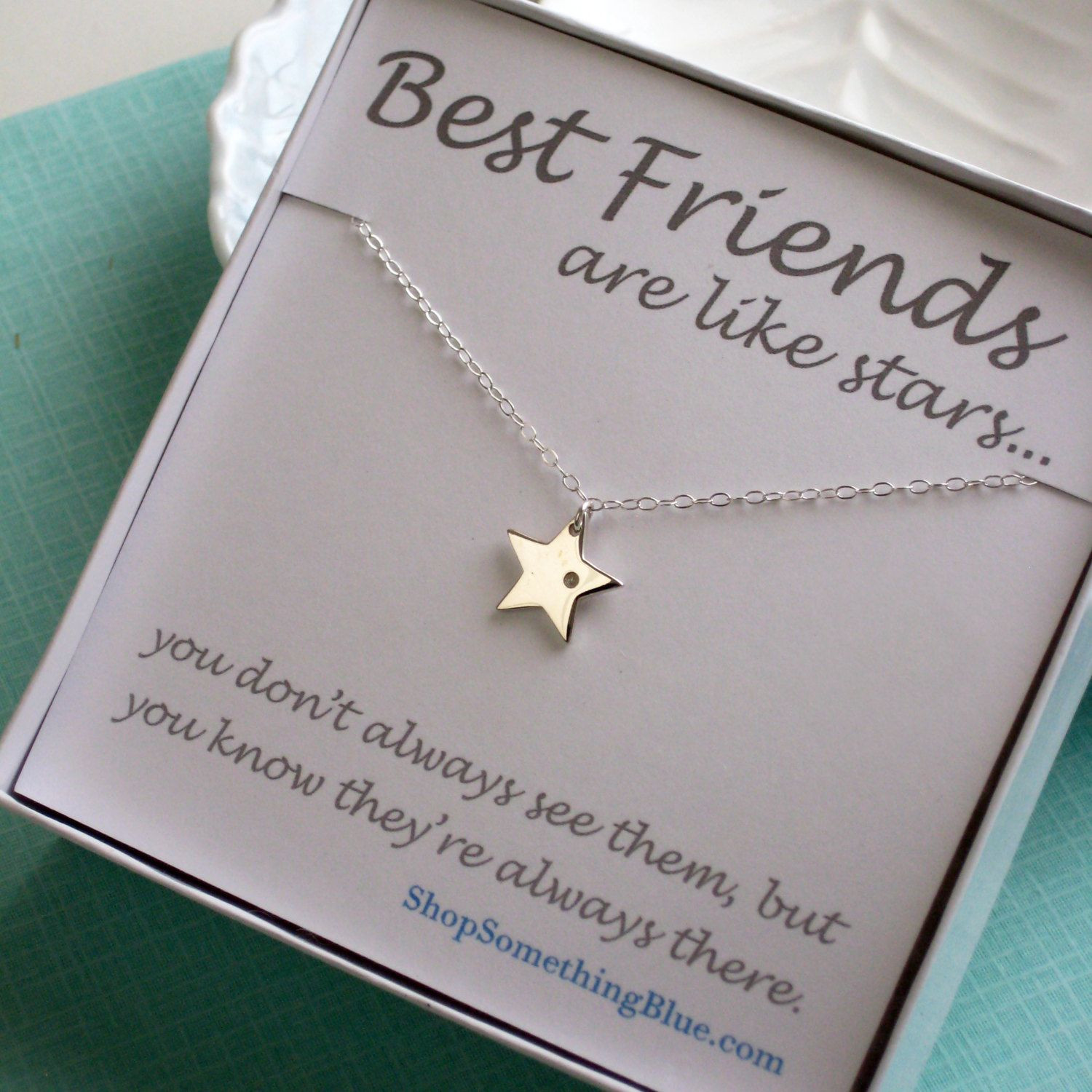 Best Friend Gift Ideas Pinterest
 Diamond & Star Necklace Genuine Diamond and by