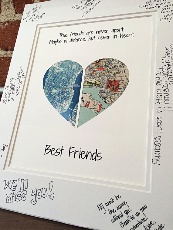 Best Friend Moving Away Gift Ideas
 True Friends Are Never Apart Going Away Present for