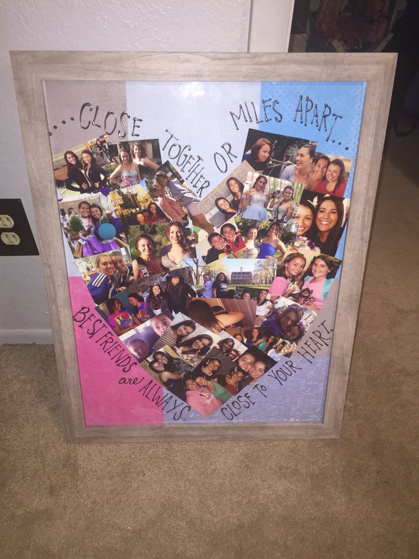 Best Friend Picture Gift Ideas
 Heart shaped best friend collage