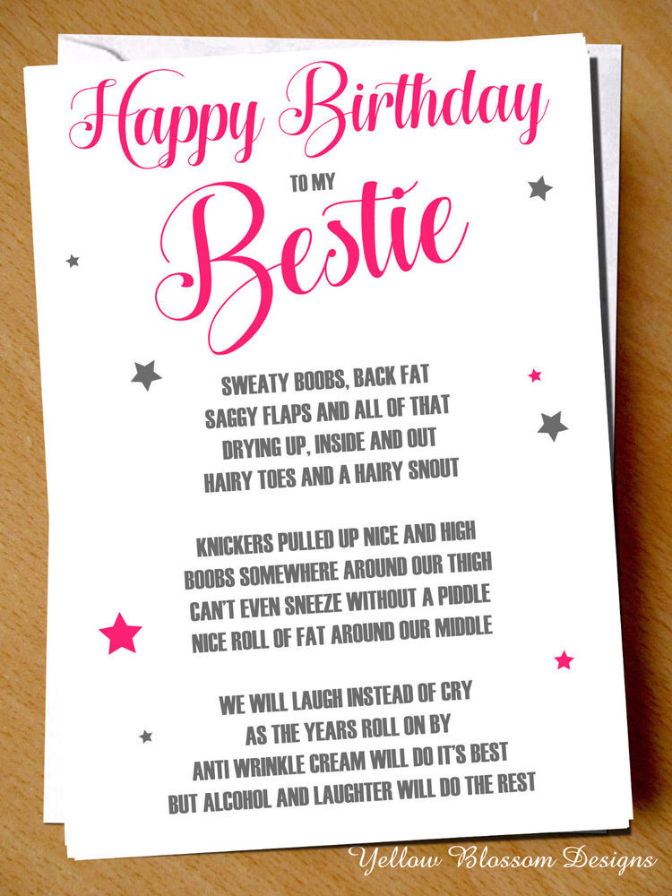 Best Friends Birthday Cards
 Funny Cheeky Happy Birthday Card Best Friend Bestie