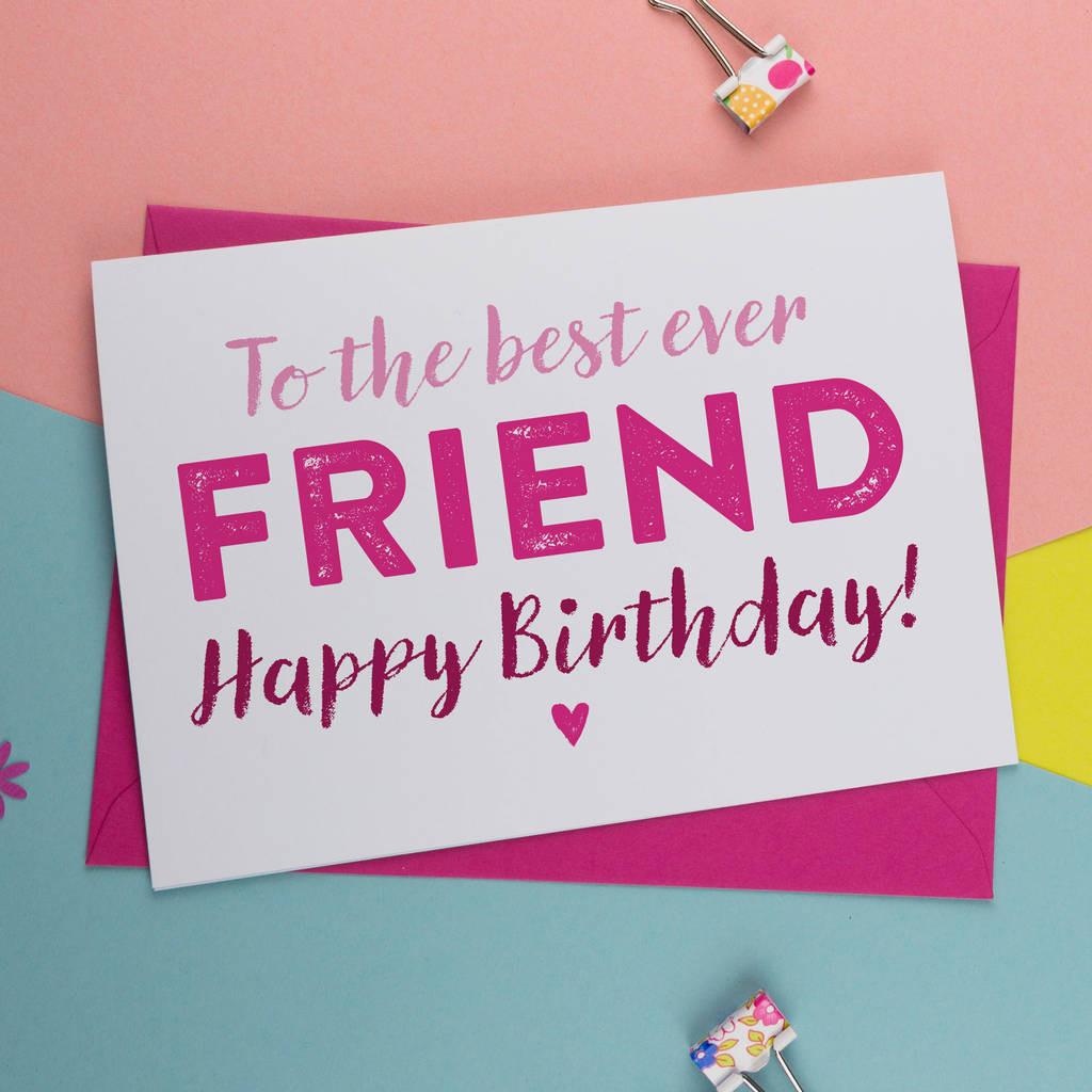 Best Friends Birthday Cards
 bff best friend birthday card in pink and blue by a is for