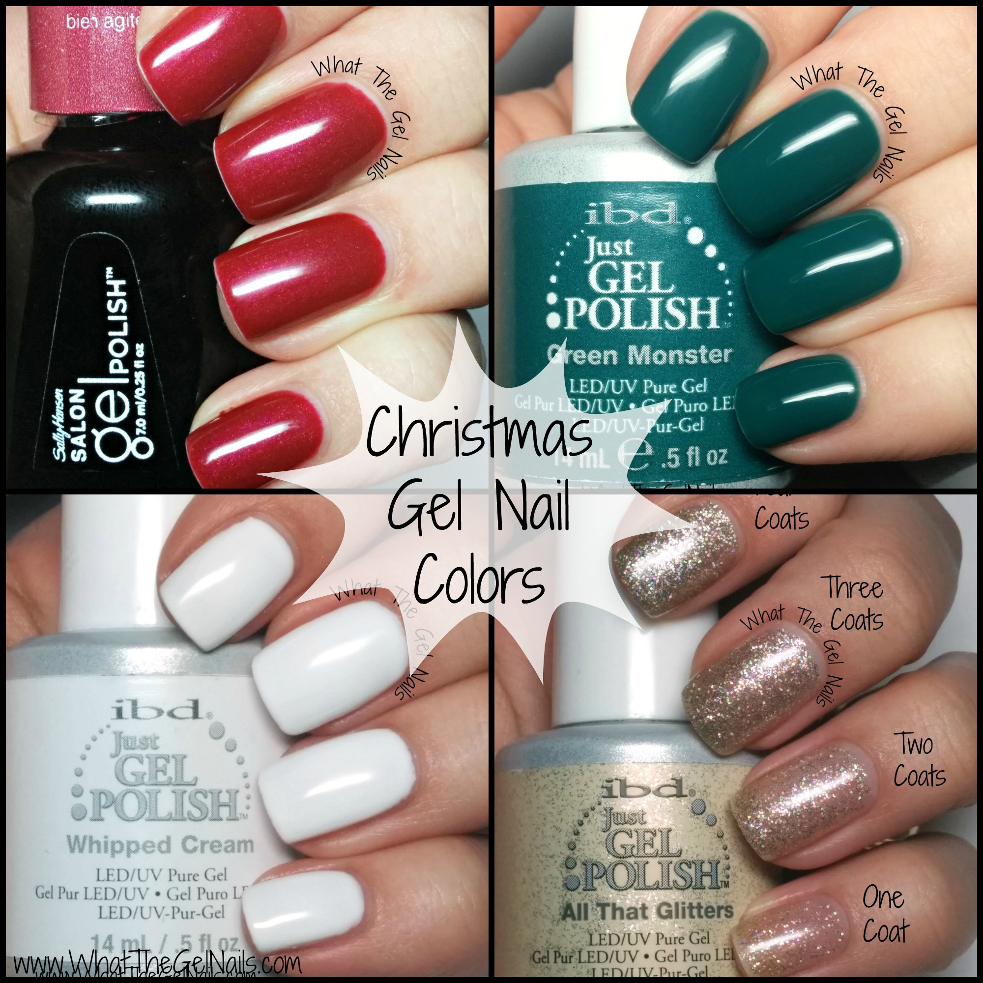 Best Gel Nail Colors
 IBD Just Gel Christmas Gel Nail Colors