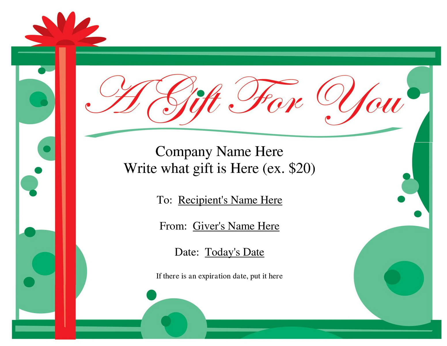 Best Gift Certificate Ideas
 Gift Certificate Templates to Print