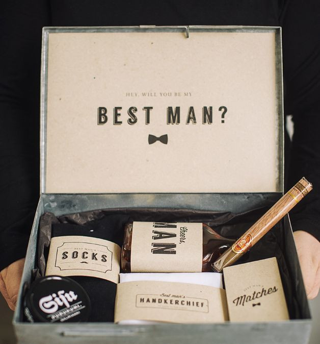 Best Man And Groomsmen Gift Ideas
 DIY "will you be my best man" box with free printables