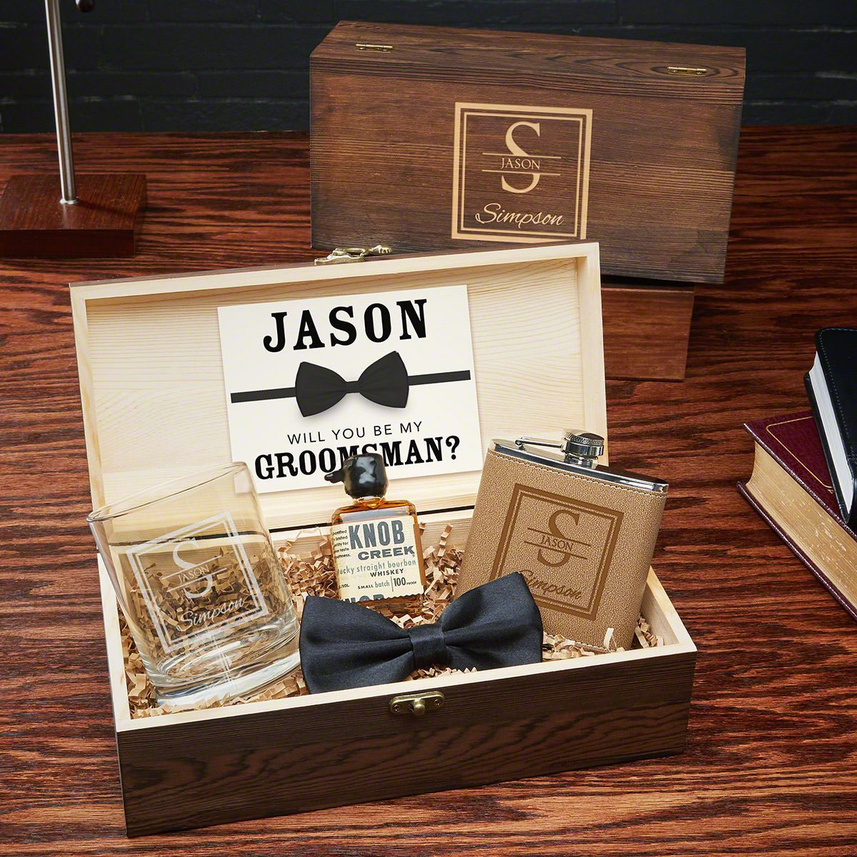Best Man And Groomsmen Gift Ideas
 Oakhill Personalized Groomsmen and Best Man Gift Box Set