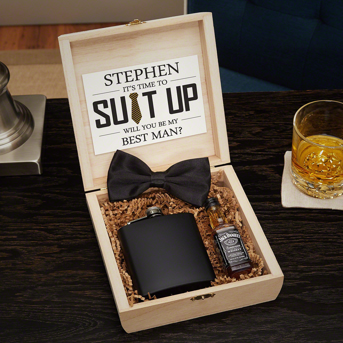 Best Man And Groomsmen Gift Ideas
 Personalized Groomsmen Gifts and Wooden Crate Set