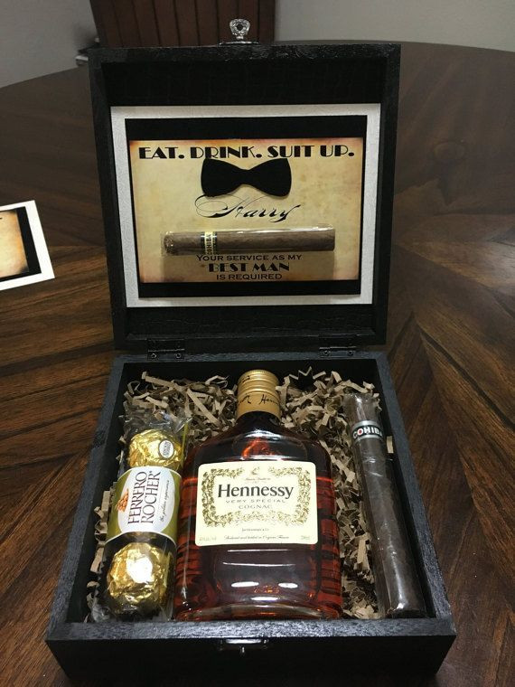 Best Man Gift Ideas From Groom
 Will you be my groomsman Gift Box by InvitationsByAlicia