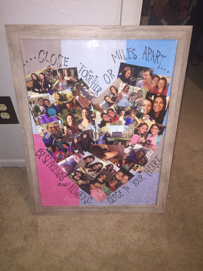 Best Photo Gift Ideas
 Heart shaped best friend collage