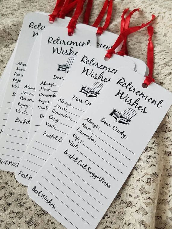 Best Retirement Party Ideas
 8 Handmade Retirement Wishing Tree Tags Bookmarks