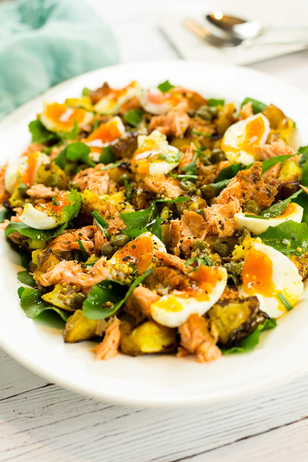 Best Salmon Salad Recipe
 Hot Smoked Salmon Salad with Egg & Mustard Potatoes Love