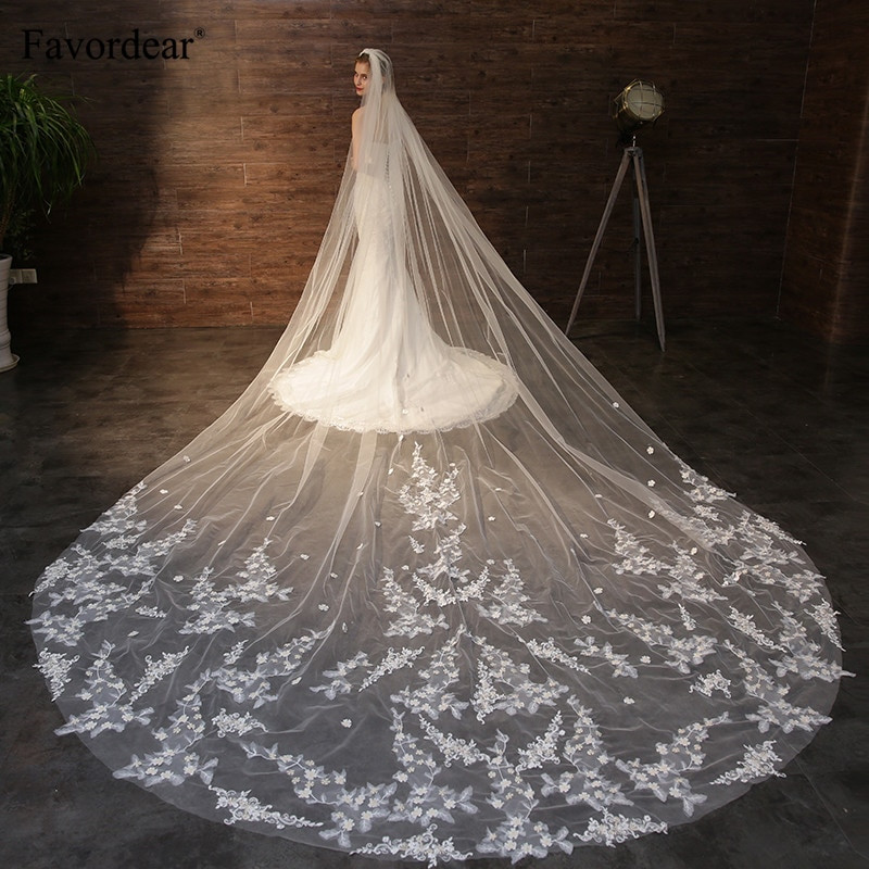 Best Wedding Veils 2014
 Favordear Top Quality 4 5m Bridal Veil With Silver b 1