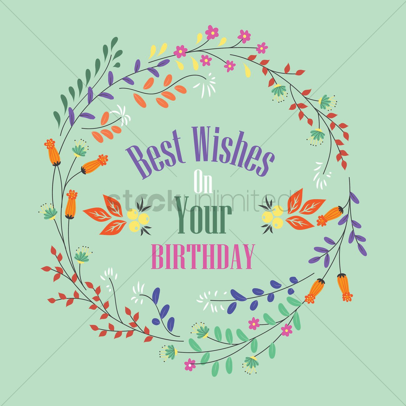 Best Wishes For Your Birthday
 Best wishes on your birthday label Vector Image