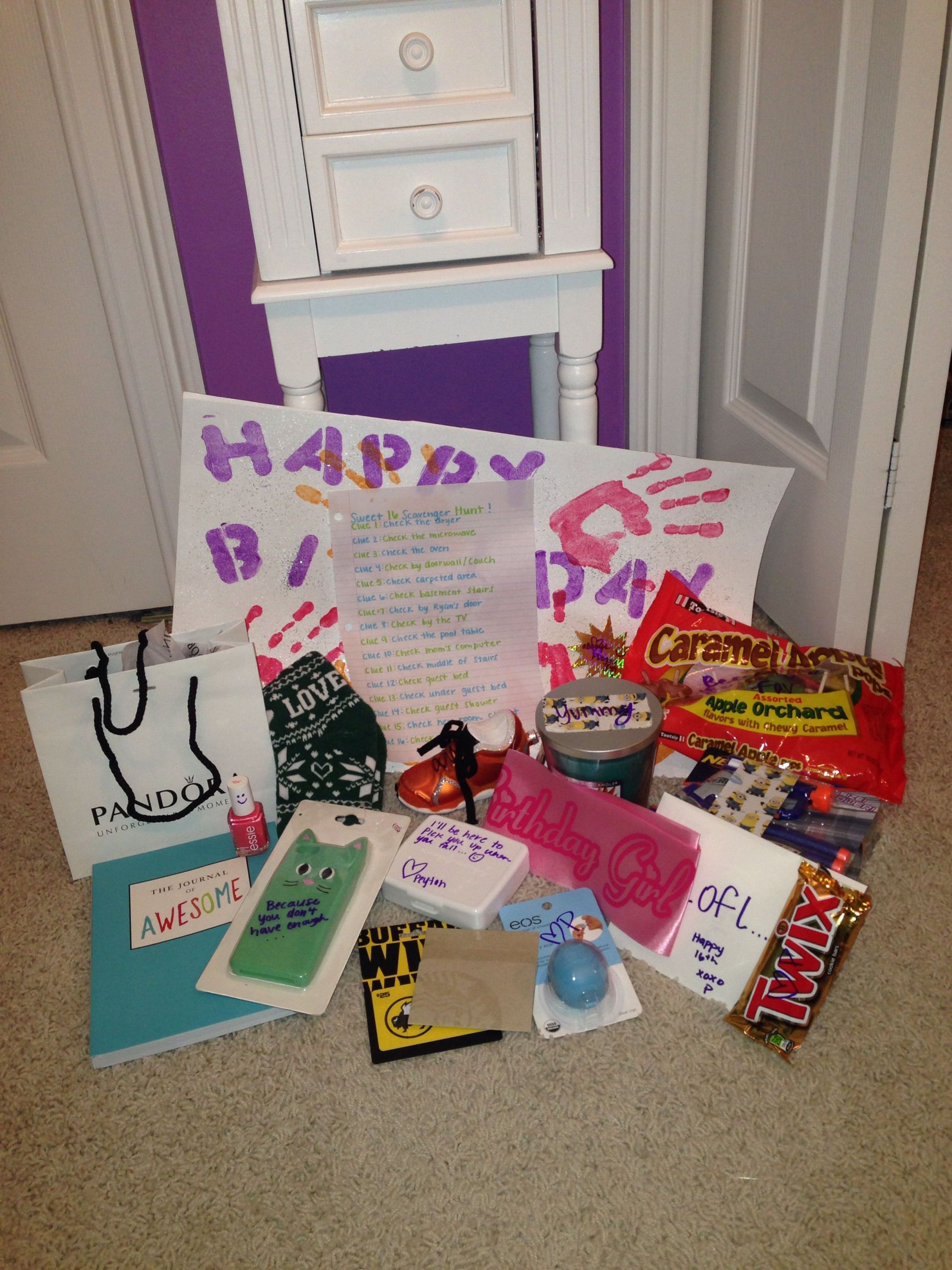 Bff Birthday Gift Ideas
 Scavenger hunt I did for my best friend s 16th birthday