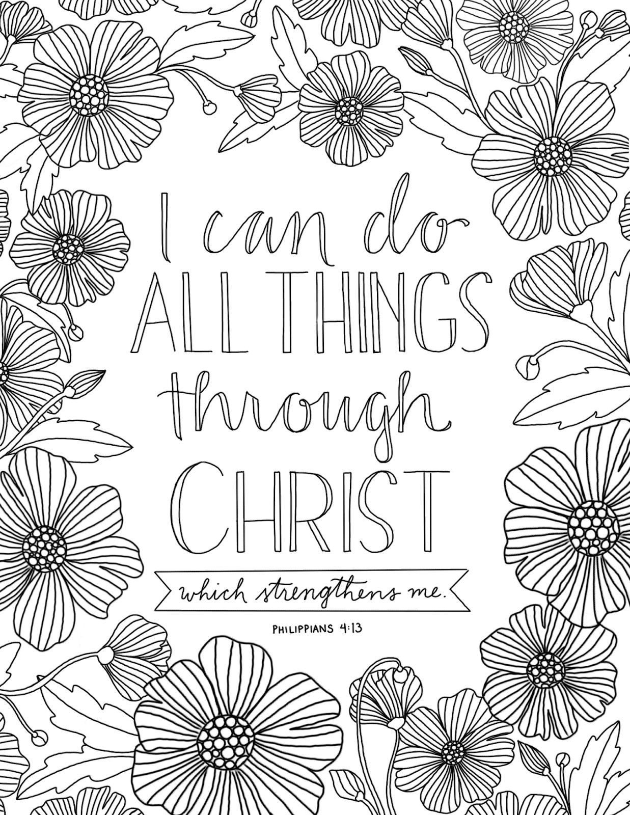 Bible Coloring Pages For Adults
 just what i squeeze in All Things through Christ