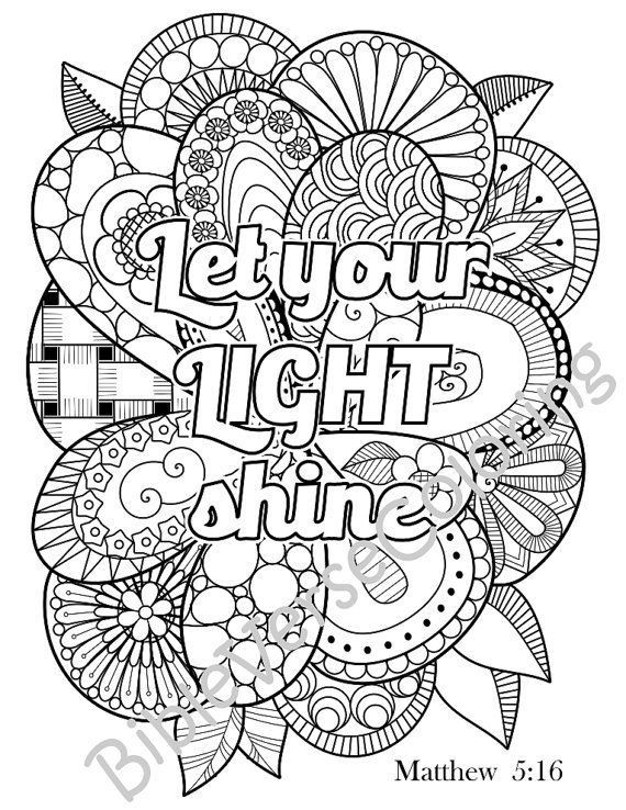 Bible Coloring Pages For Adults
 5 Bible Verse Coloring Pages Pack 2 Simple by