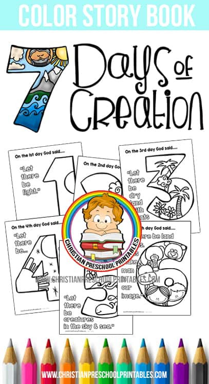 Bible Crafts For Preschoolers Free
 Days of Creation Coloring Pages Christian Preschool