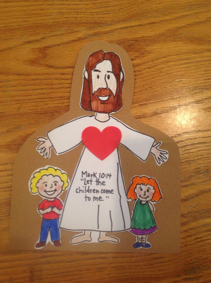 Bible Crafts For Preschoolers Free
 Jesus Loves the Little Children Bible Craft by Let