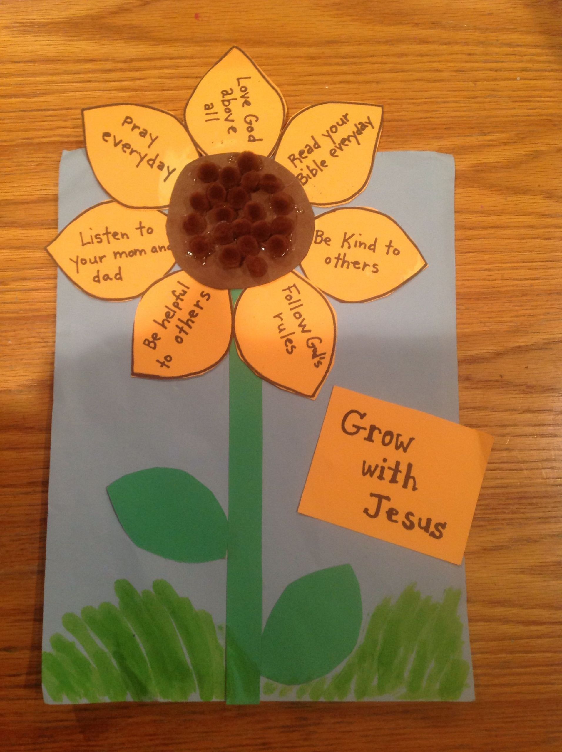 Bible Crafts For Preschoolers Free
 Grow with Jesus Bible Craft by Let
