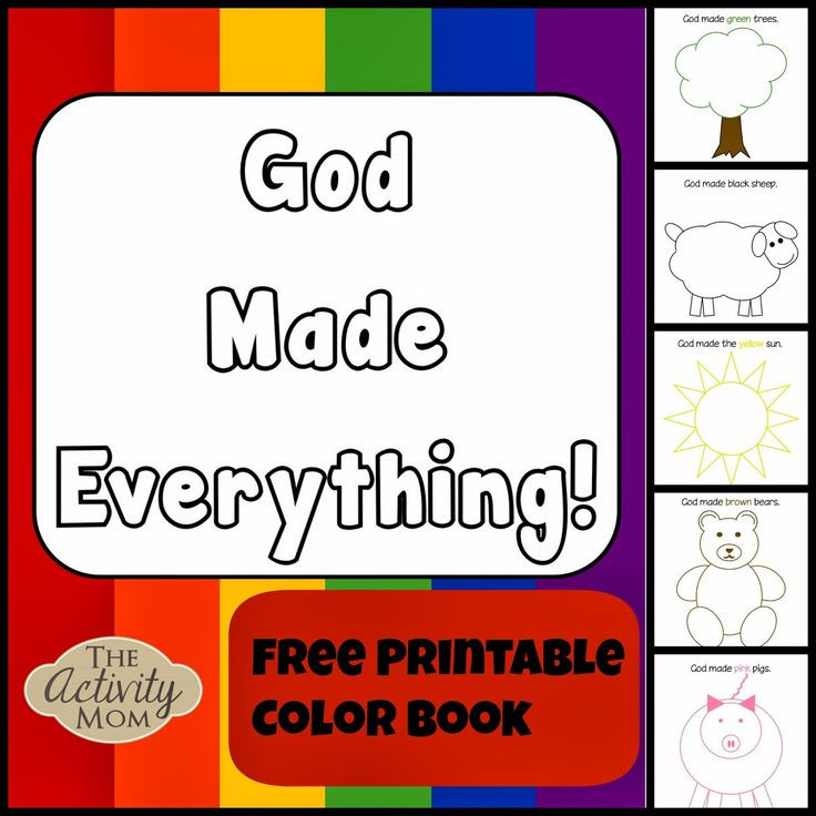 Bible Crafts For Preschoolers Free
 God Made Everything Colors Book printable