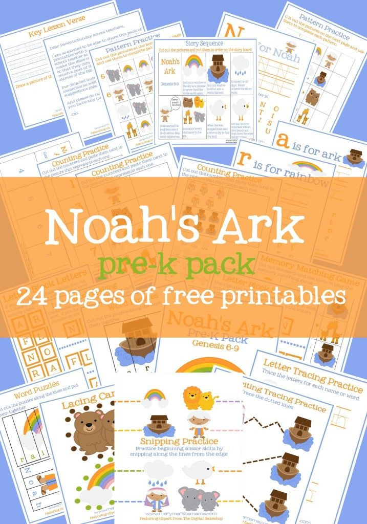 Bible Crafts For Preschoolers Free
 Free Noah s Ark Preschool Printable Pack